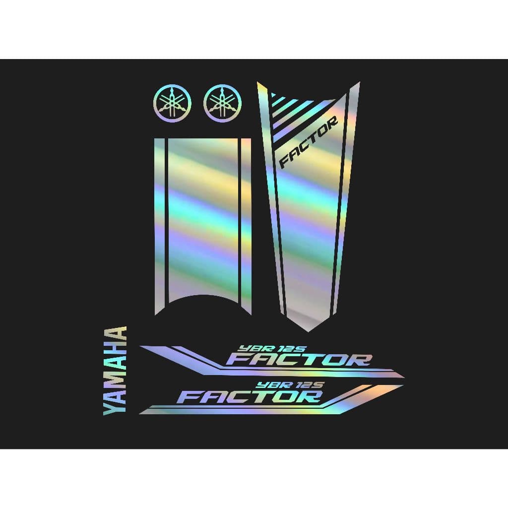 KIT DE ADESIVO HOLOGRAFICO Factor 125 2012 Yamaha EFEITO CAMALEÃO