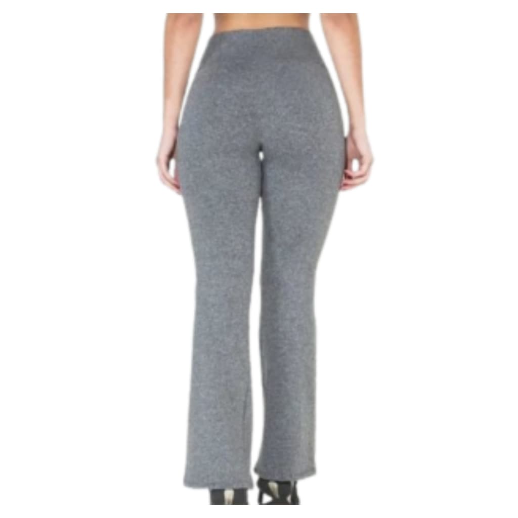 Calça Flare Flanelada Legging Boca de Sino Cintura Alta Peluciada Reforçada