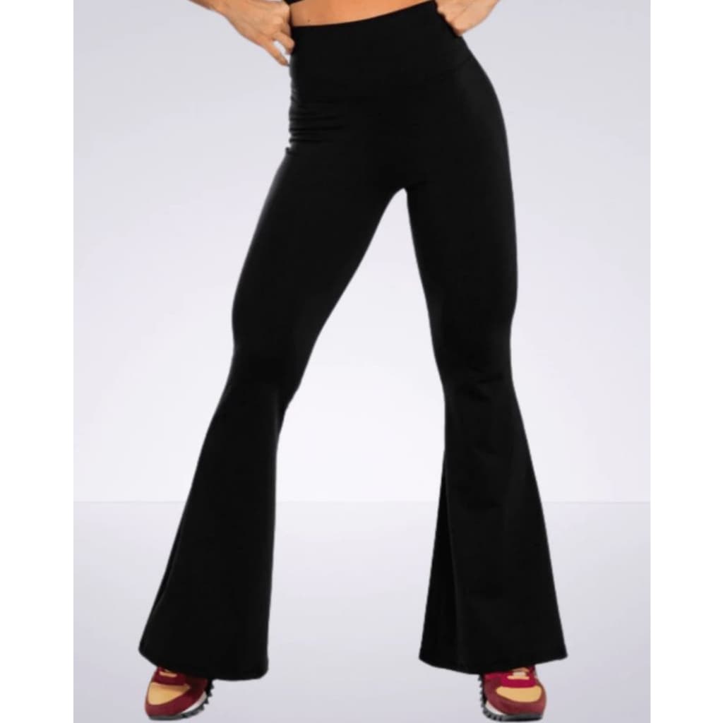 Legging Flare Levanta Bumbum Boca de Sino Cintura Alta Feminina
