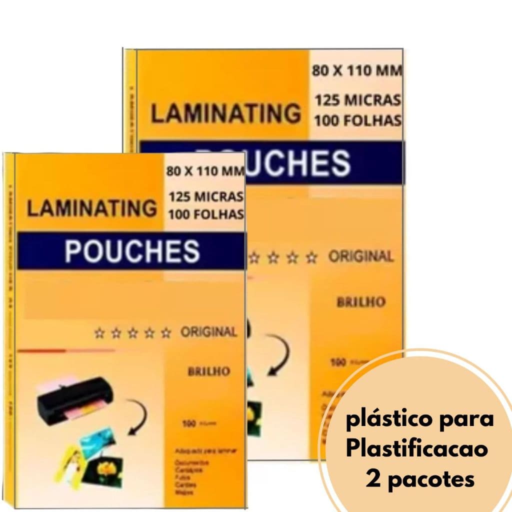 200un Plástico para Plastificação RG/Identidade 80x110 0.05mm Alta Qualidade e Proteção 2 pacotes
