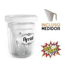 Kit Mantimento Conjunto 5 Potes Com Tampa De Rosca Branco Organizador De Alimentos Pote Nitron