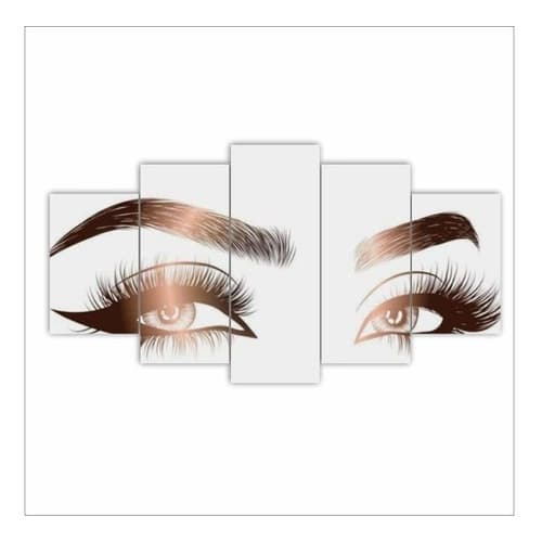 Quadro Decorativo para parede  5 Peças Designer De Sobrancelhas E Cilios