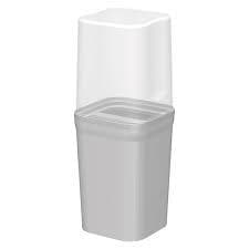 PORTA ESCOVA LISO NITRON Dental De Pia Plástico Quadrado Com Tampa Moderno Luxo Banheiro Glamour