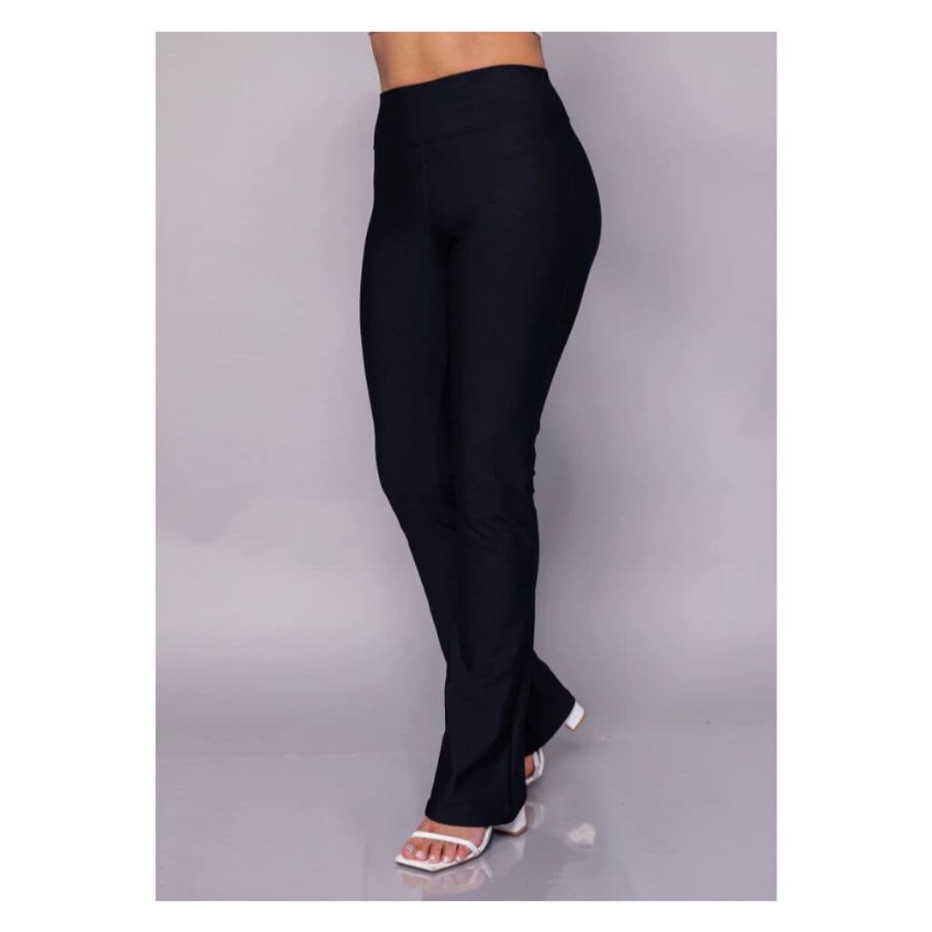 Calça Feminina legging Flare bailarina cintura alta