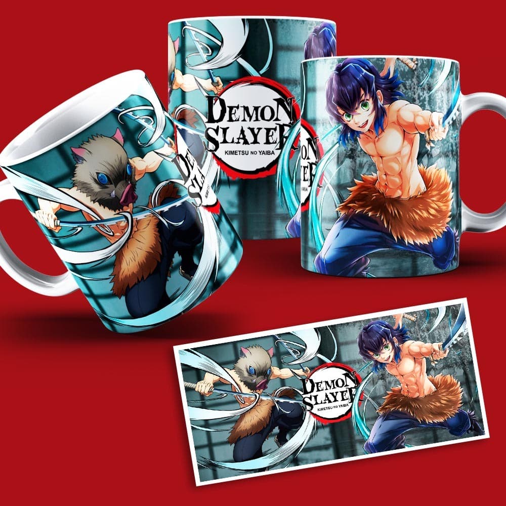 Caneca Anime Demon Slayer Personagem Inosuke Xícara personalizada