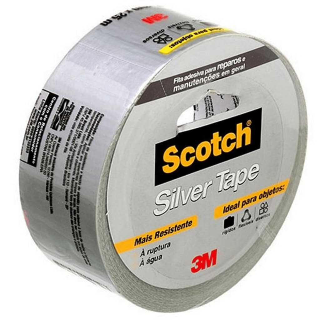 Fita Adesiva Silver Tape 45mm X 5m Prata  Scotch Original