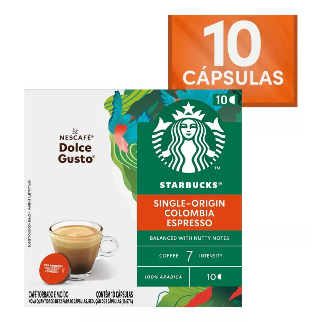 Café Em Cápsula Espresso Starbucks Colombia Caixa 55g 10 Un
