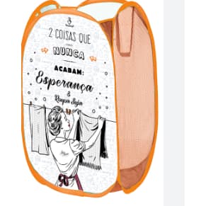 Cesto de Roupa Roupa Suja. Cesto Organizador Multiuso com frases. Envio Imediato a Pronta Entrega
