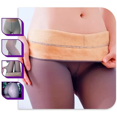 Meia Calça de Lã Premiium Forrada Até o Pé Peluciada Translucida Térmica Esquenta Inverno Intenso Envio Imediato
