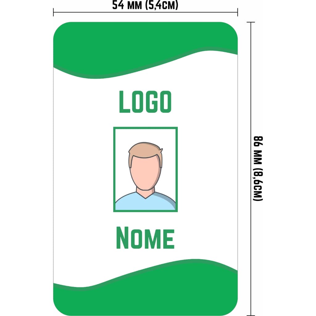 3 Crachás Personalizados em PVC frente e verso + Arte Gratuita