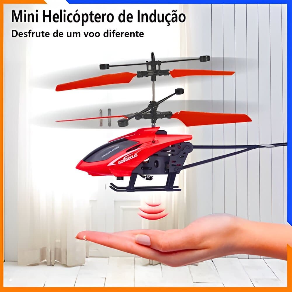 Mini Drone De Helicóptero De Brinquedo Voador Sensor Infravermelho Indução Recarregável