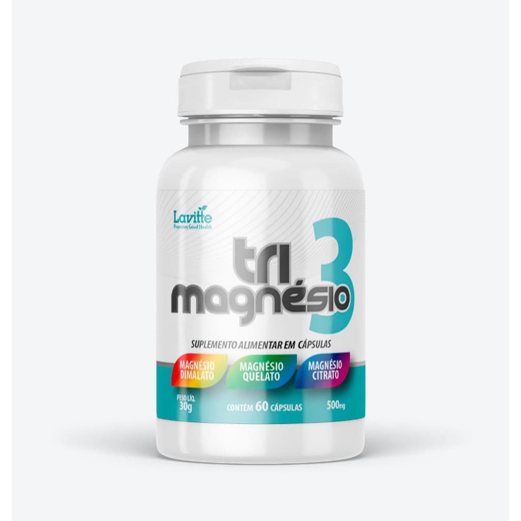 Tri Magnésio Dimalato + Quelato + Citrato 350mg 60 Caps Lavitte