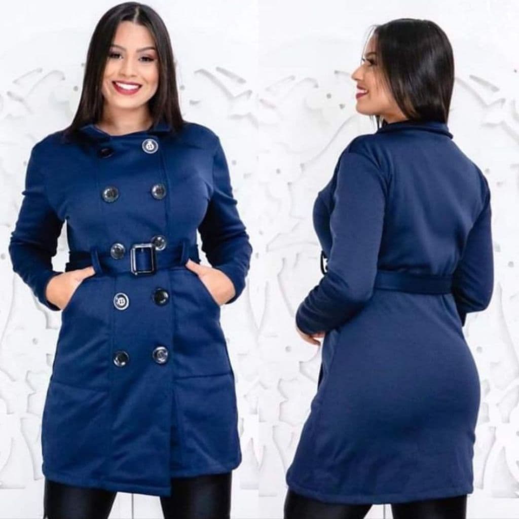 sobretudo moletom feminino com cinto e botoês Tamanhos M, G , GG