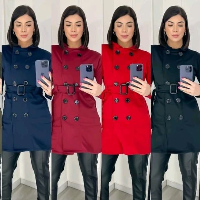 SOBRETUDO MOLETOM FEMININO MODA INVERNO
