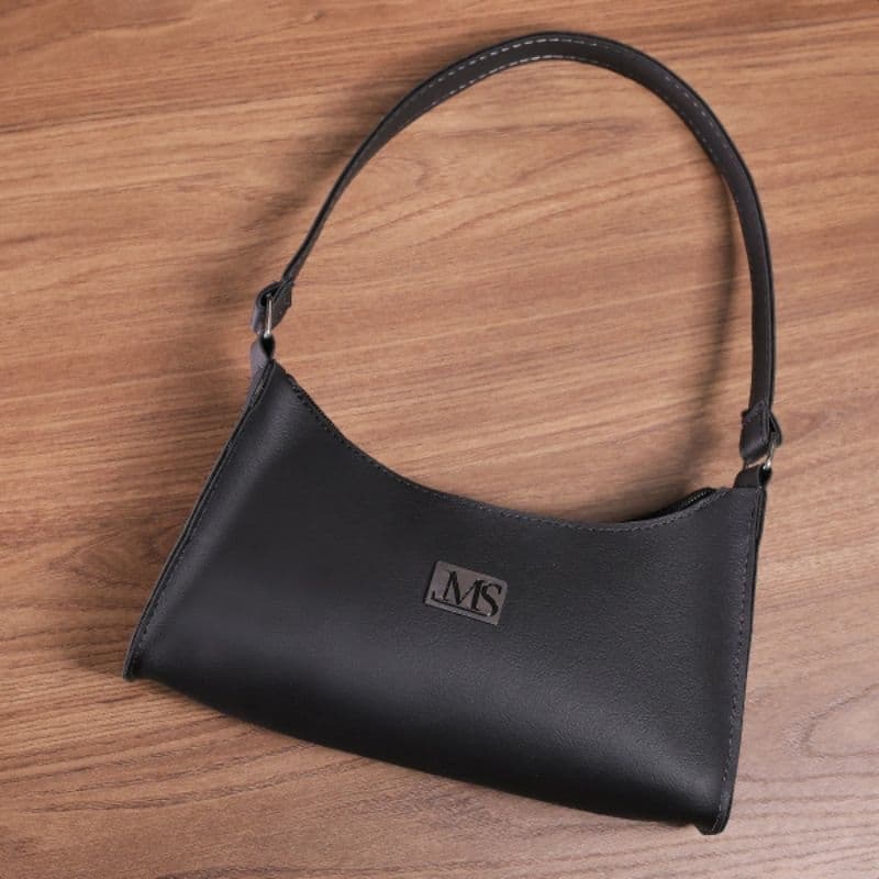 Bolsa feminina Bloqueira Baguete de Ombro Pequena Lisa MS/Marques Silveira Pronta entrega/Envio Imediato