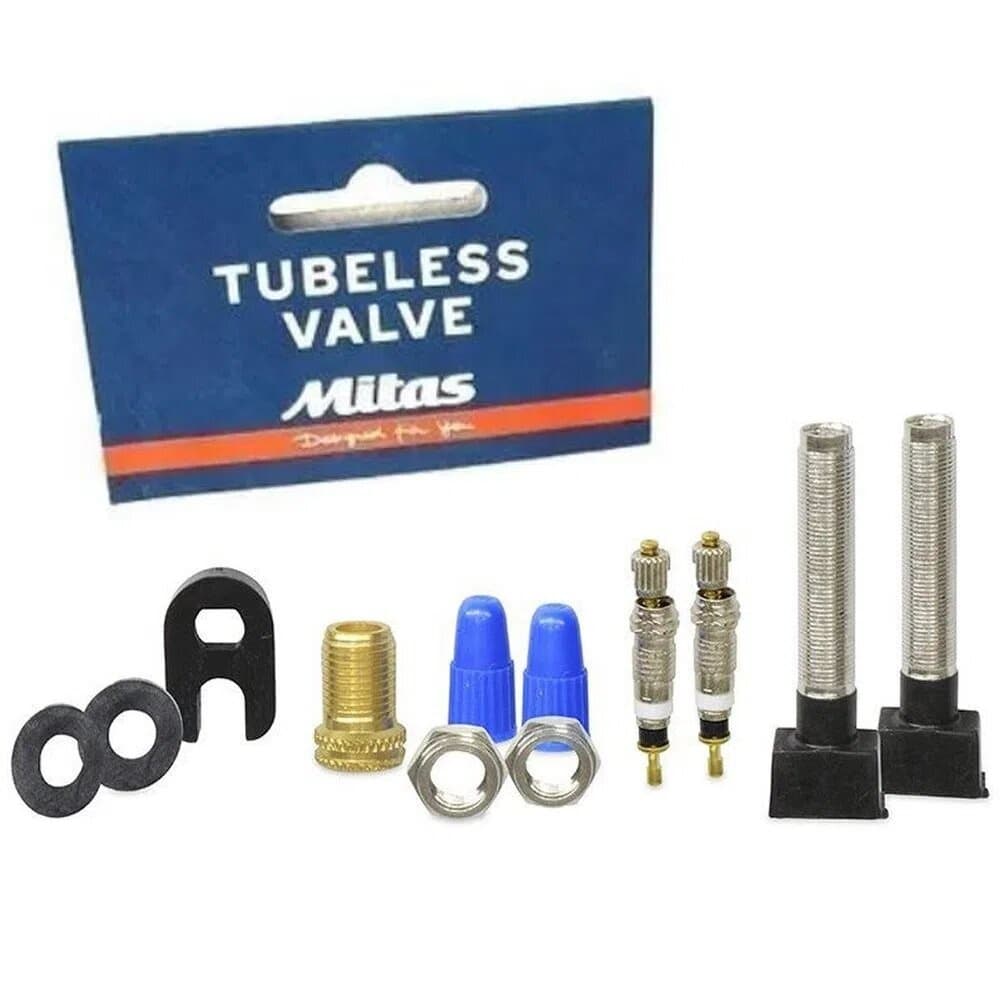 Válvula pra Tubeless Mitas Válvulas para pneus tubeless - kit com um par bico pra pneu tubeless