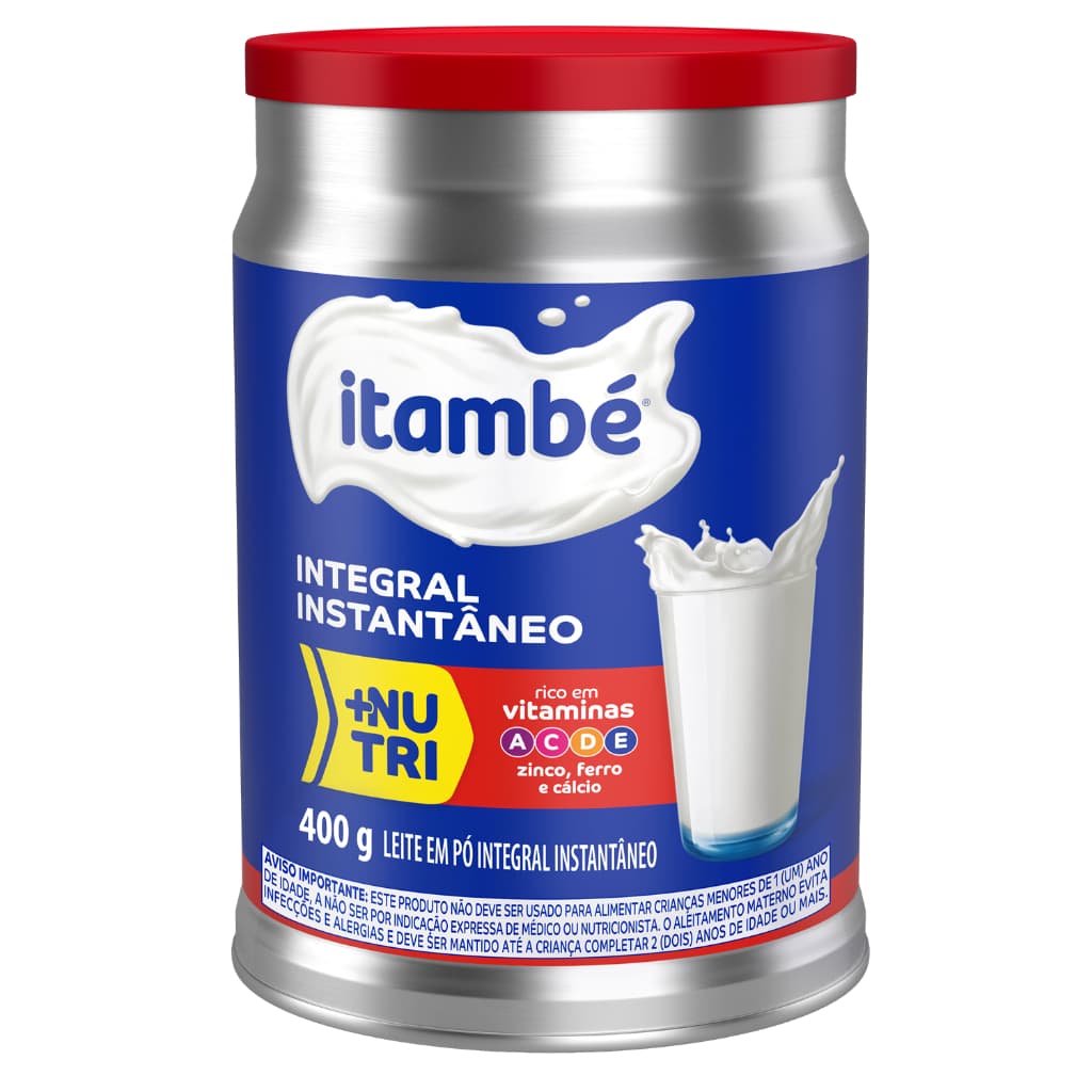 Leite Em Pó Integral Instantâneo lata 380g