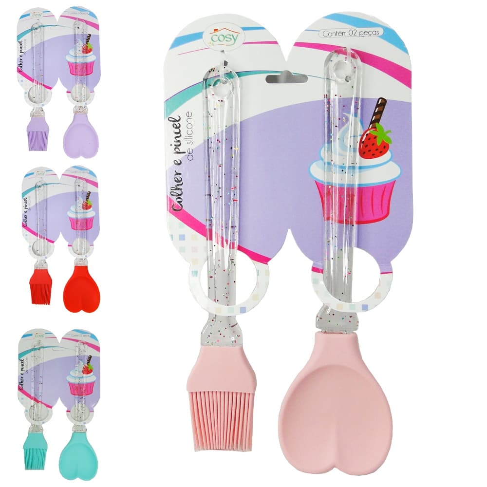 Pincel Culinário com Colher de Silicone