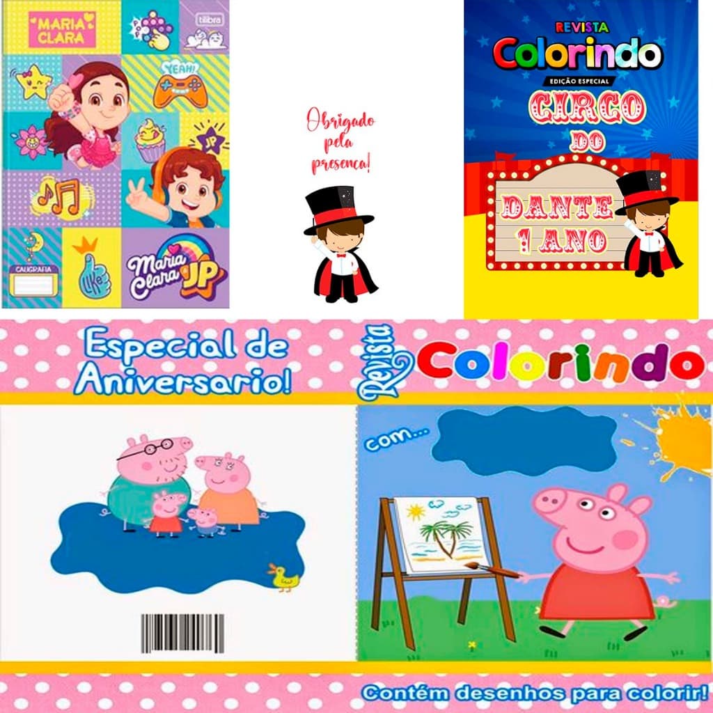 Revista de Colorir Personalizada 21x15 - Brinde - Lembranças