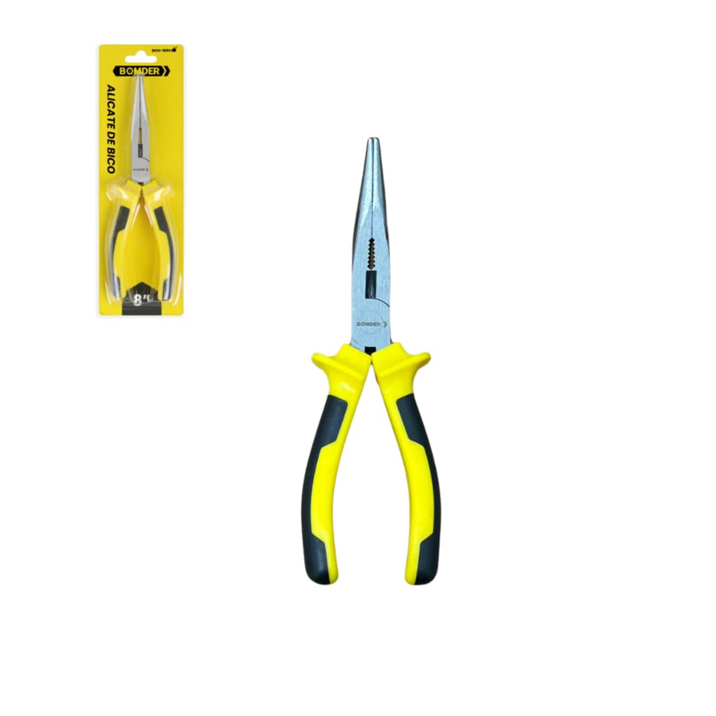 Alicate Bico Fino Longo Meia Cana 8 Polegadas Multiuso Profissional
