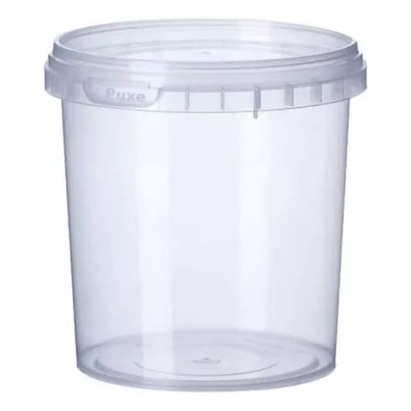 Kit 4 Copos Plástico Transparente Com Tampa E Lacre