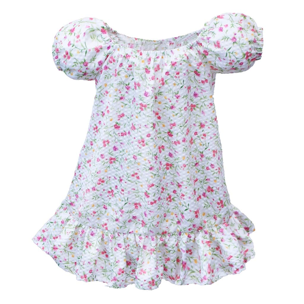 Vestido Ciganinha Infantil Branco Algodão Festa Menina