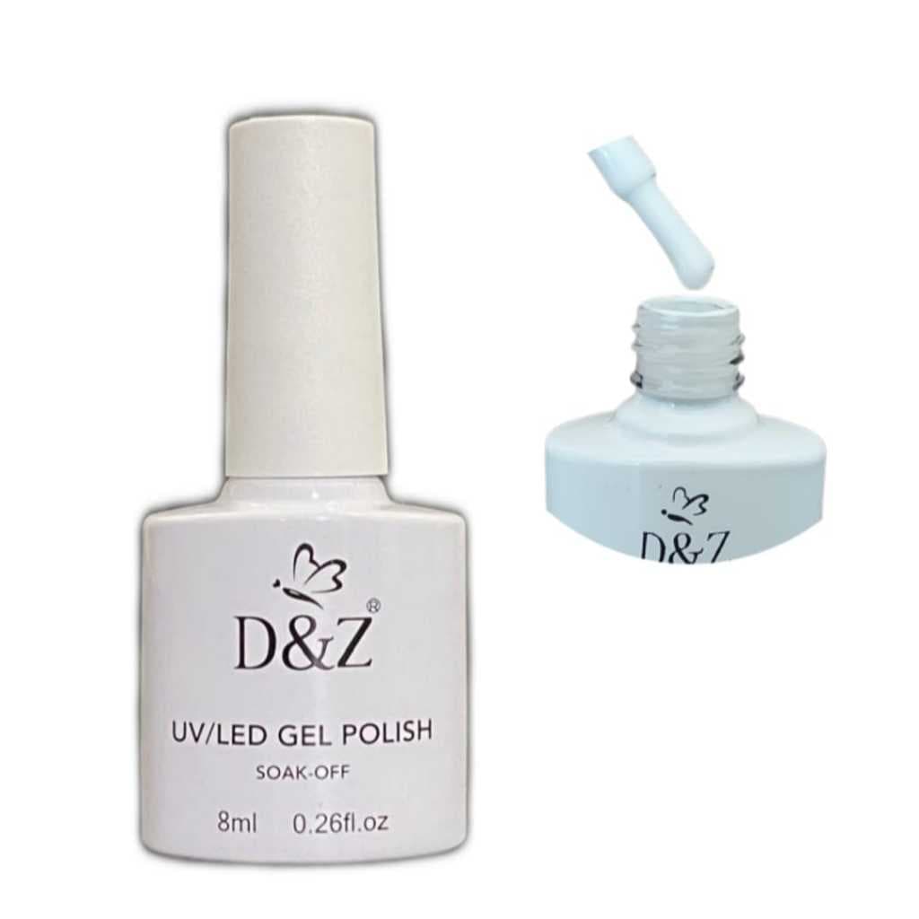 Esmalte Branco D&Z 8  ml Em Gel Uv Led Unhas Profissional seca na cabine