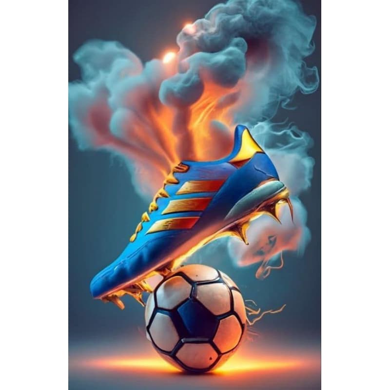 Quadro decorativo futebol  para  quarto  salal torcedor chuteira campo menino bola gol Neymar Messi