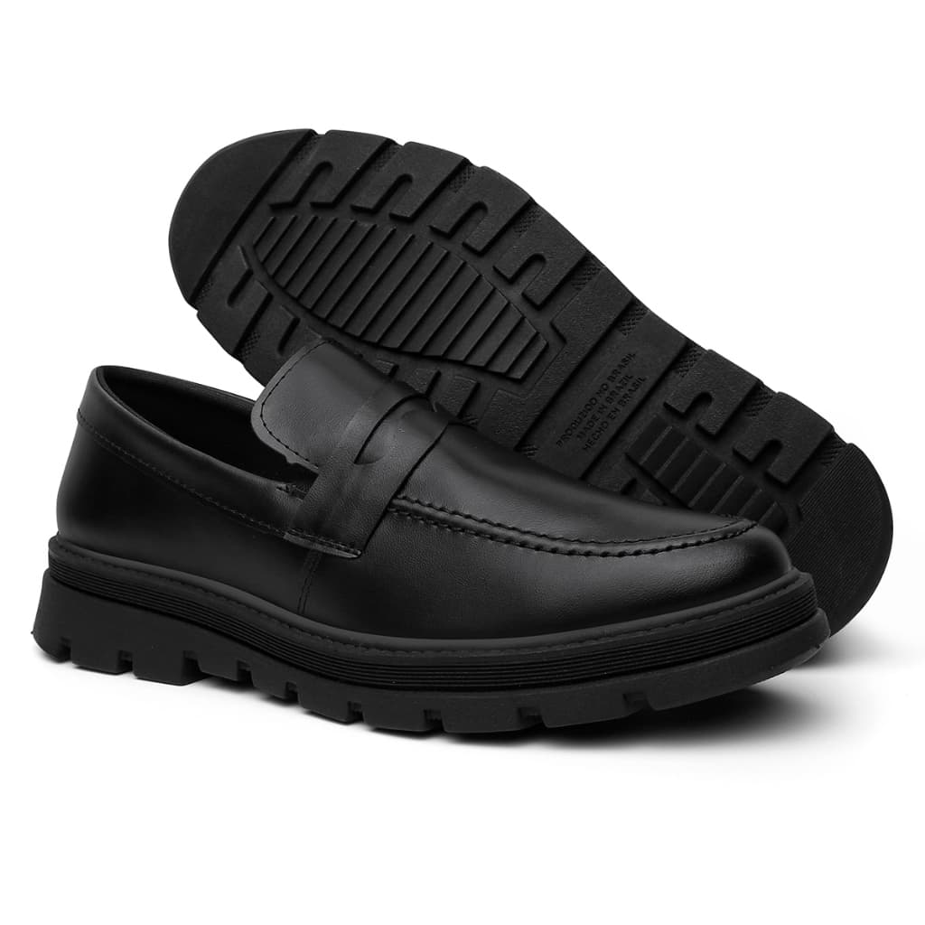 Sapato Social Masculino Oxford Couro Casual Tratorado