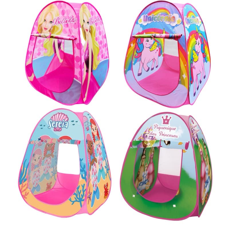 Toca Barraca Infantil Dobrável Menina Cabana Diversos Modelos