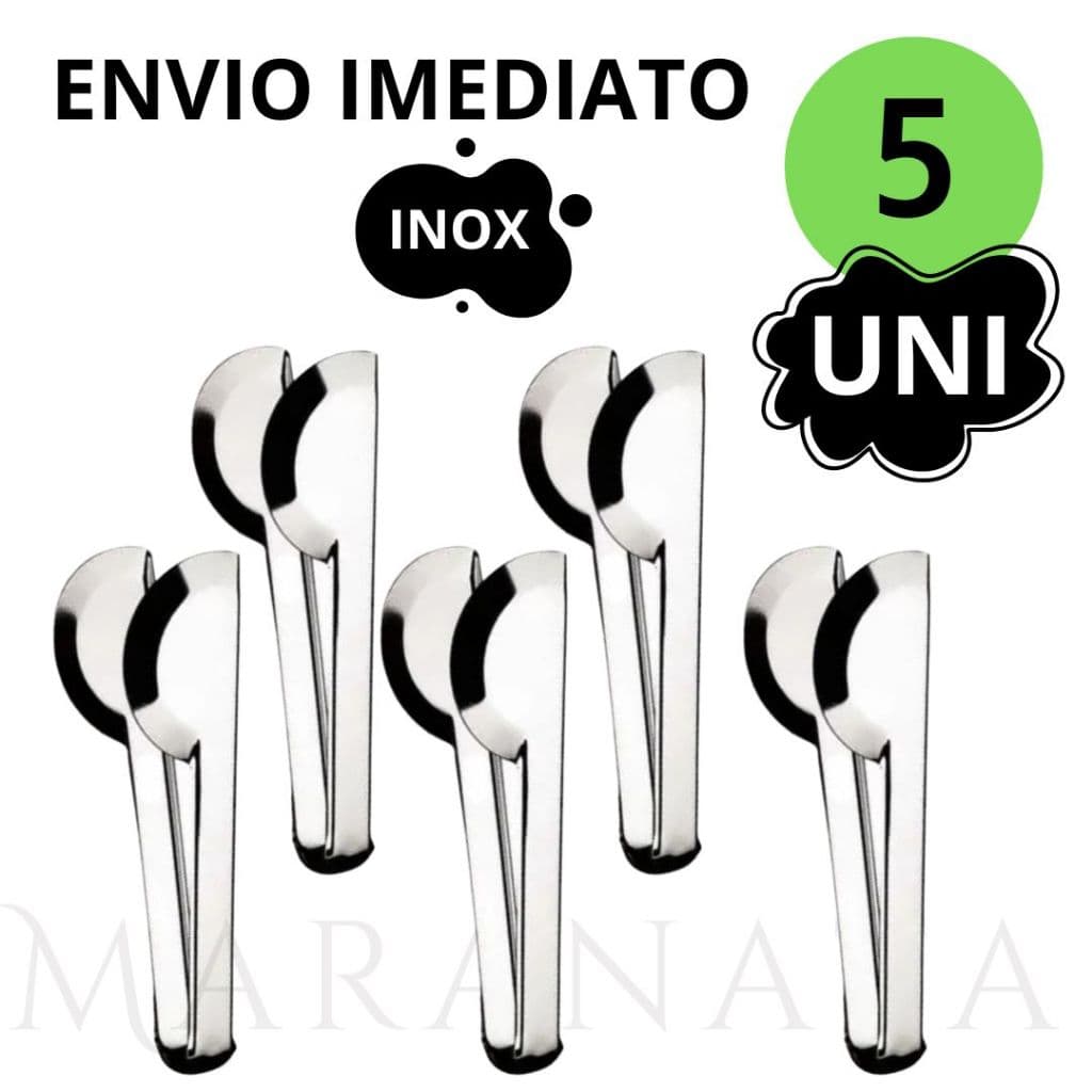 Kit 5 Pegadores Universal Para Comidas de Massa Macarrão E Saladas Utensílio Em Aço Inox Original Utensílio De Cozinha Para Jantar Almoço Multiuso