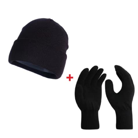 Kit Touca Gorro De Inverno Mais Luva Masculina E Feminina