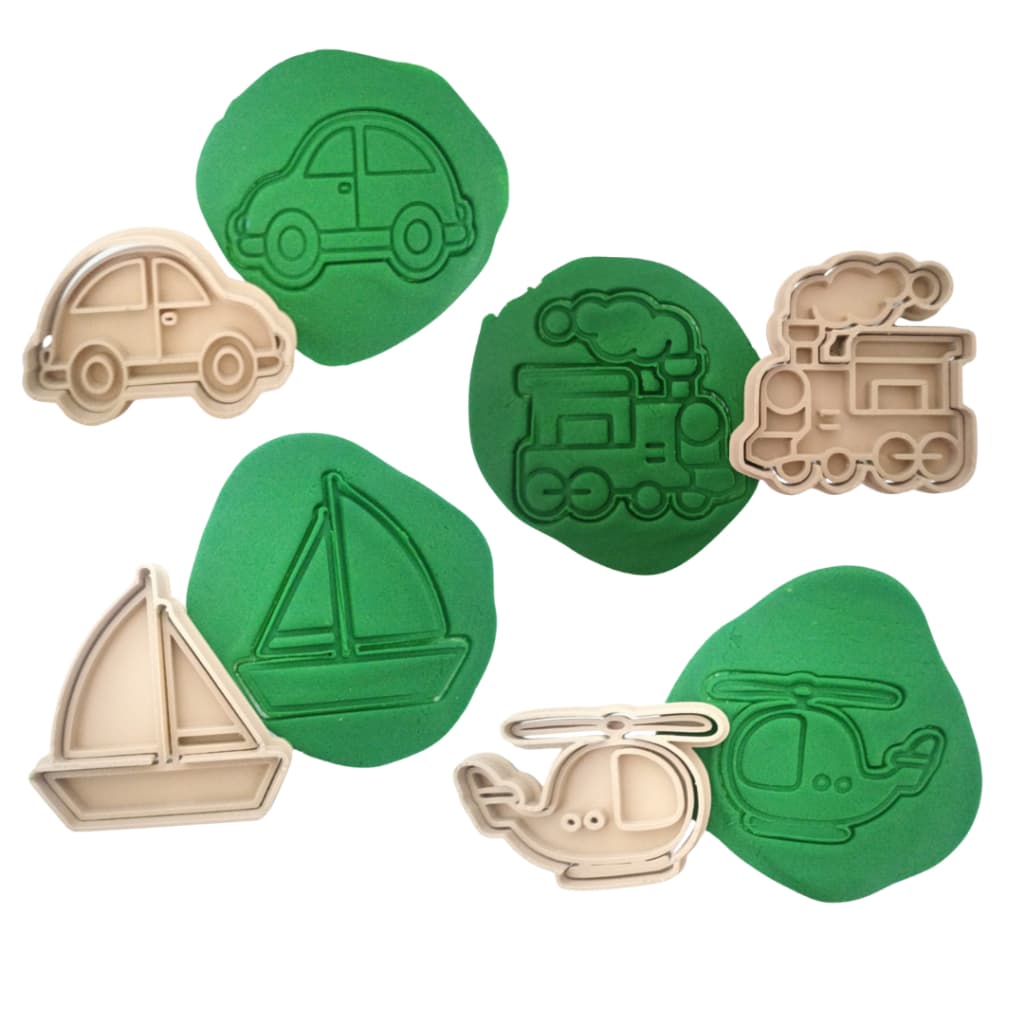 Cortador de Biscoito / Massinha / Biscuit Meio de Transporte Carro, Barco, Helicóptero e Barco
