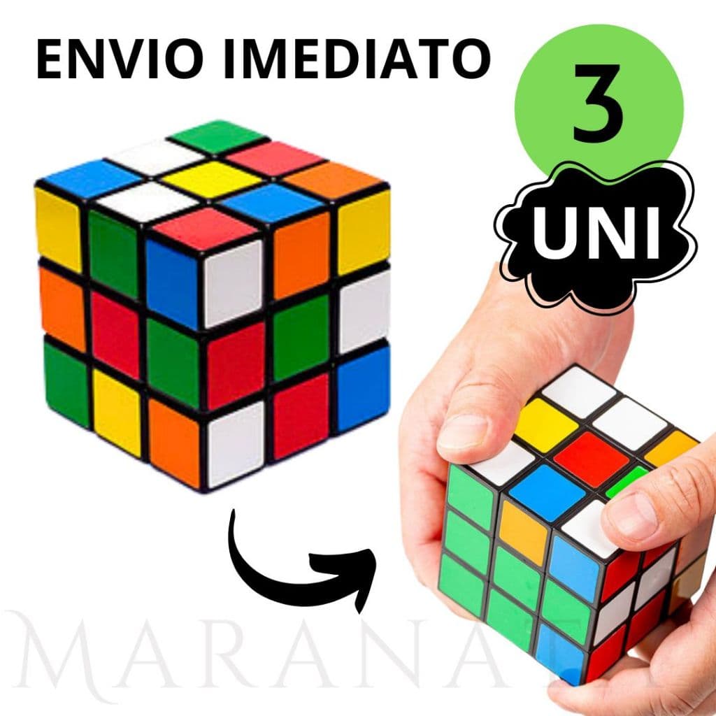 Kit 3 Cubos Mágico Brinquedo Interativo Para Crianças Adolescentes e Adultos Educativo Divertido Cubo magico  6CM
