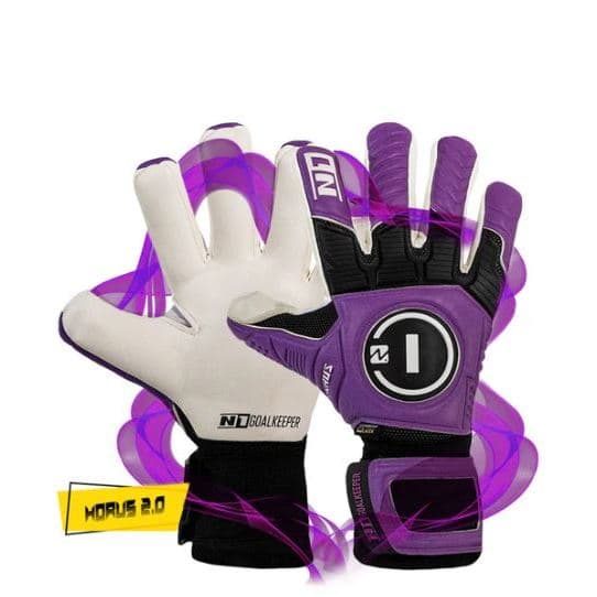 Luva de Goleiro Profissional N1 Horus Purple 2.0 + Meia Antiderrapante - Envio Mesmo Dia