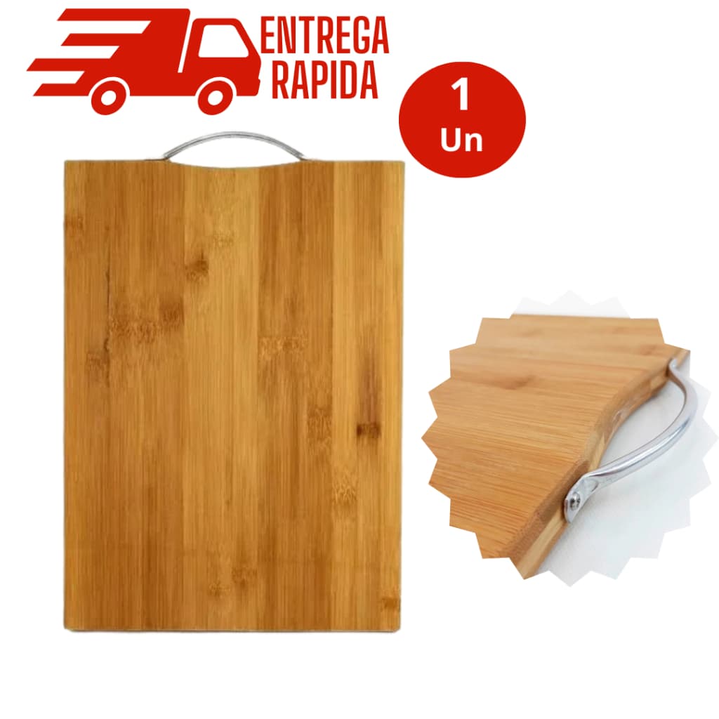 Tábua de Corte de Carne/Legumes Material Ecológico Bambu Com Alça