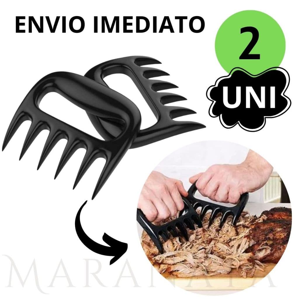Kit 2 Garra de Urso Para Cortes e Desfiar Carnes Churrasco