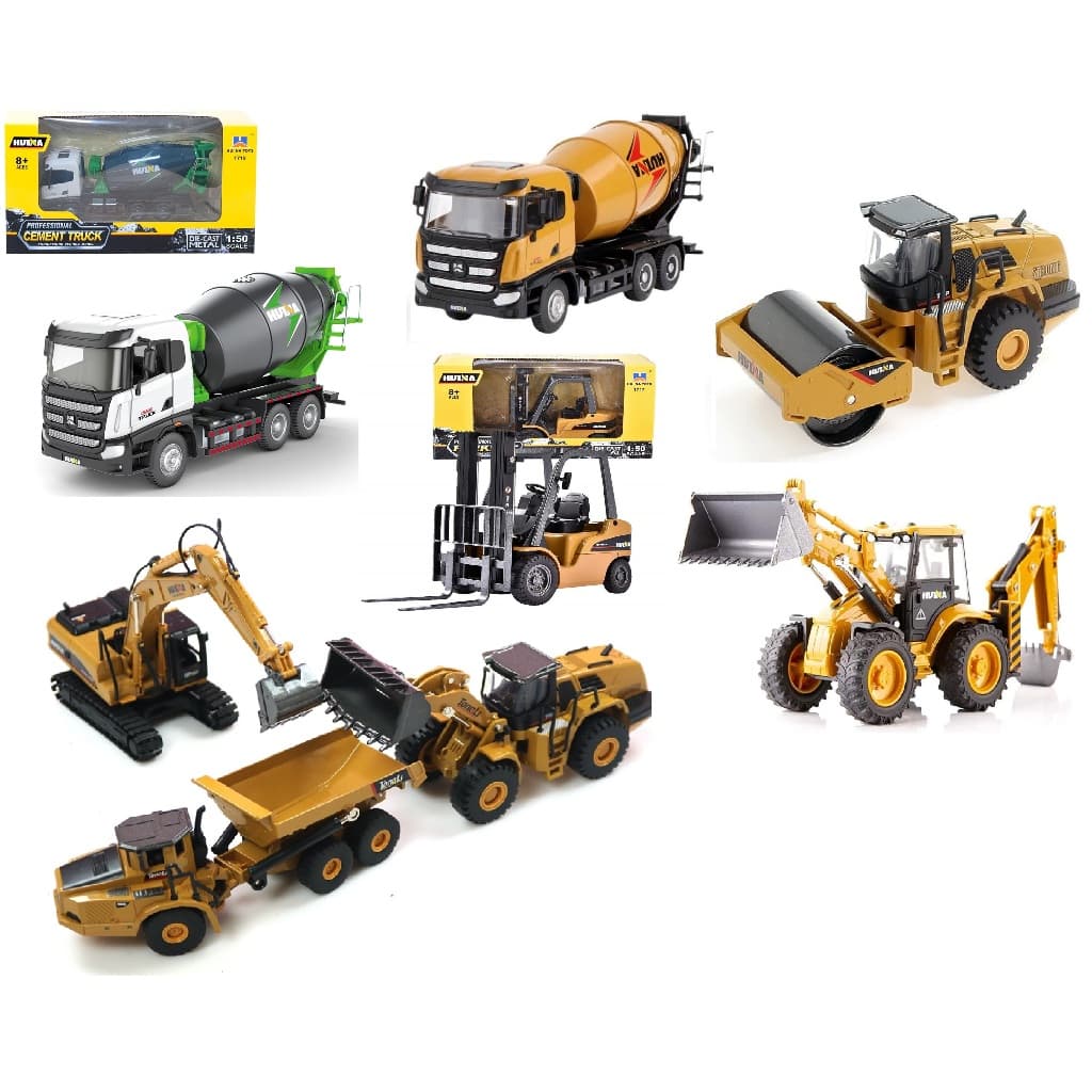Tratores Construção Huina Carrinho Metal Articulado Escala 1/50