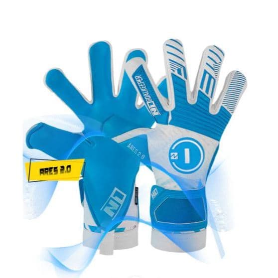 Luva de Goleiro Profissional N1 Ares Blue 2.0 + Meia Antiderrapante - Envio Mesmo DIA