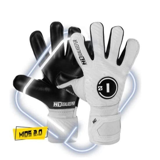Luva de Goleiro Profissional N1 Infantil White + Meia - Envio Mesmo DIA