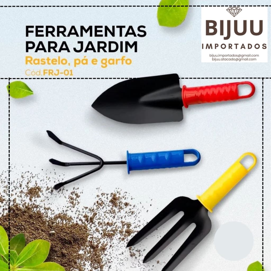 Mini Ferramentas De Jardim Resistente Jogo 3 Peças Jardinagem