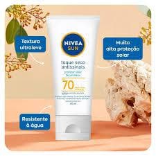 PROTETOR SOLAR FACIAL NIVEA SUN TOQUE SECO ANTISSINAIS FPS70 40ML