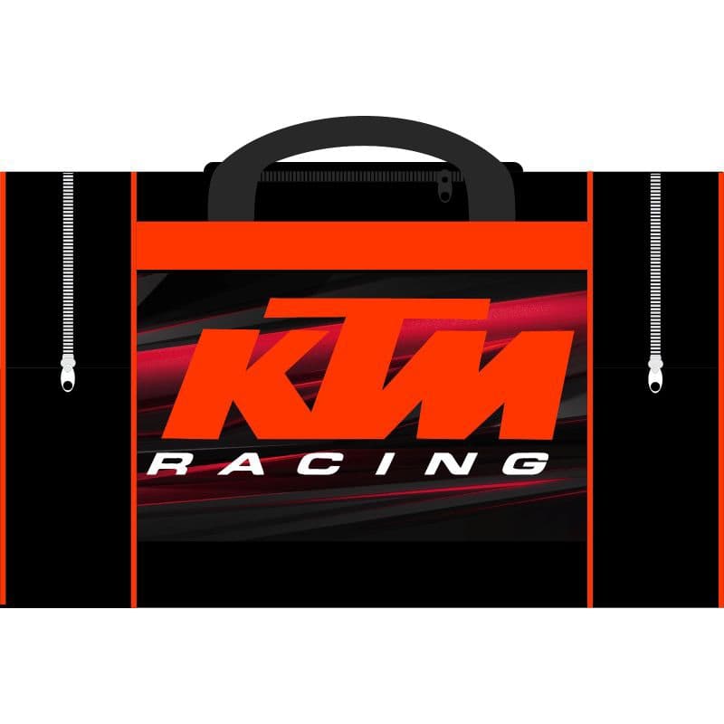 bolsa equipamentos motocross ktm personalizada com nome do piloto
