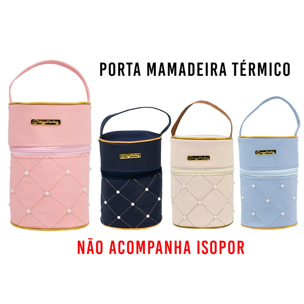 Frasqueira Porta Mamadeira Térmico Impermeável Bebê Menino Menina Avent Grande com Alça