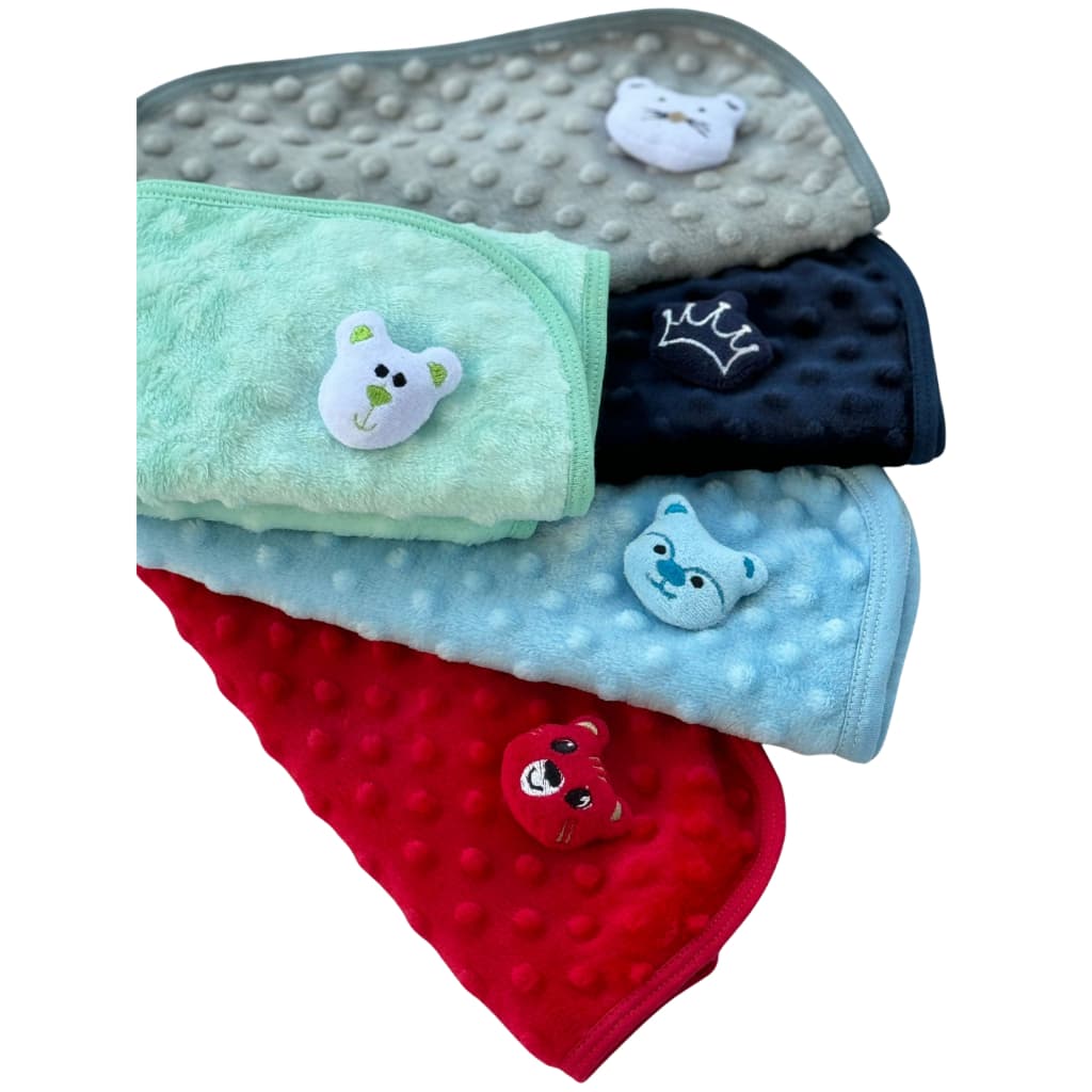 Naninha para bebê MASCULINA de Plush Bolinha com suporte para Bico