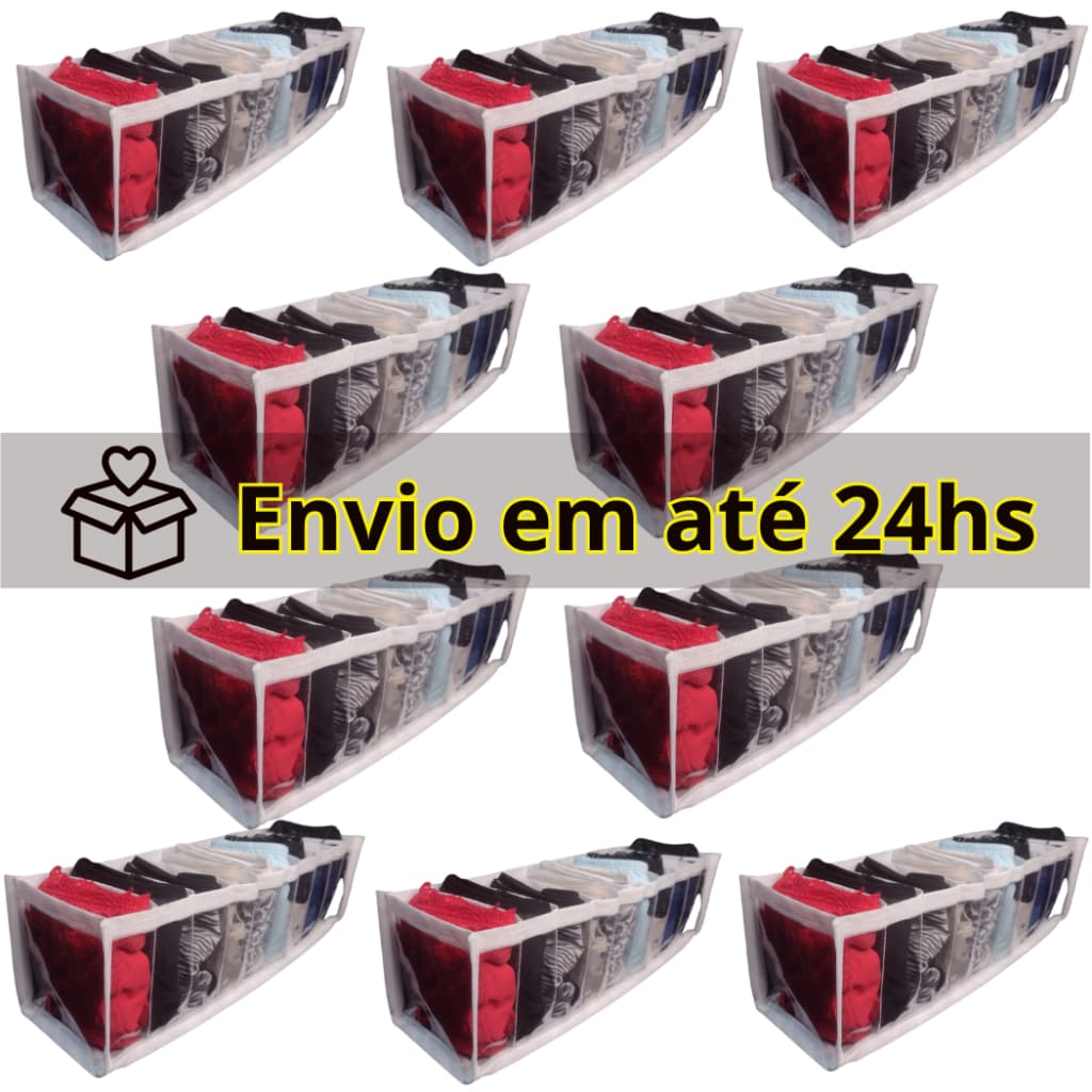 kit 10 organizador de gaveta e guarda roupa colmeia organizadora de gavetas e roupas PP