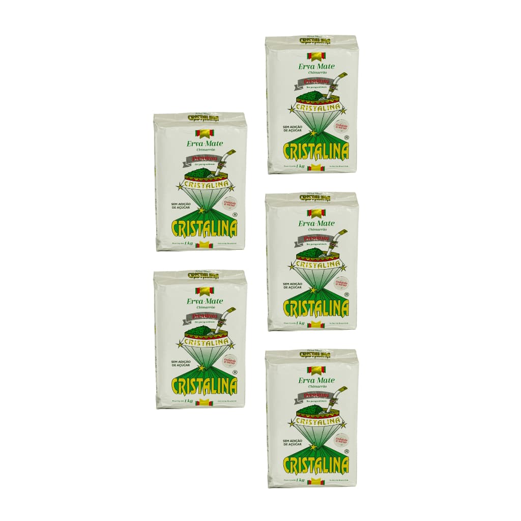 Erva Mate Cristalina Tradicional a Vácuo Kit Com 5kg