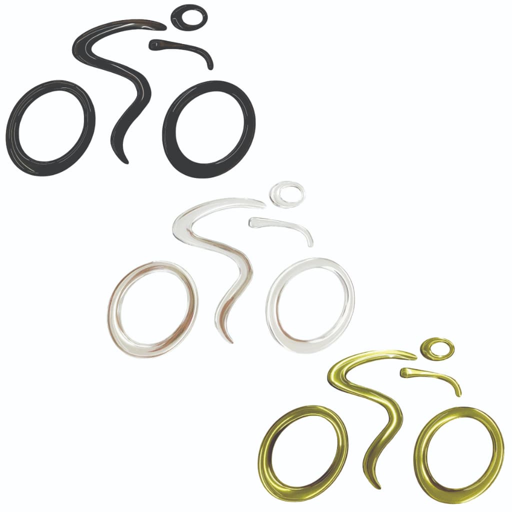 1 Adesivo Resinado Ciclista Para Carro Ou Decoração Ciclismo