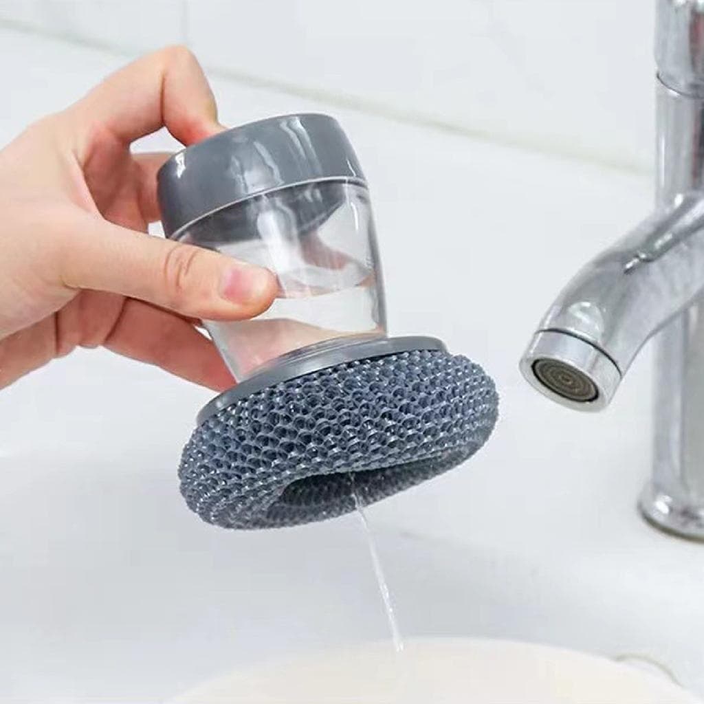 Escova Bucha Esponja Lava Louças com Dispenser para Detergente Sabão Prático Fácil