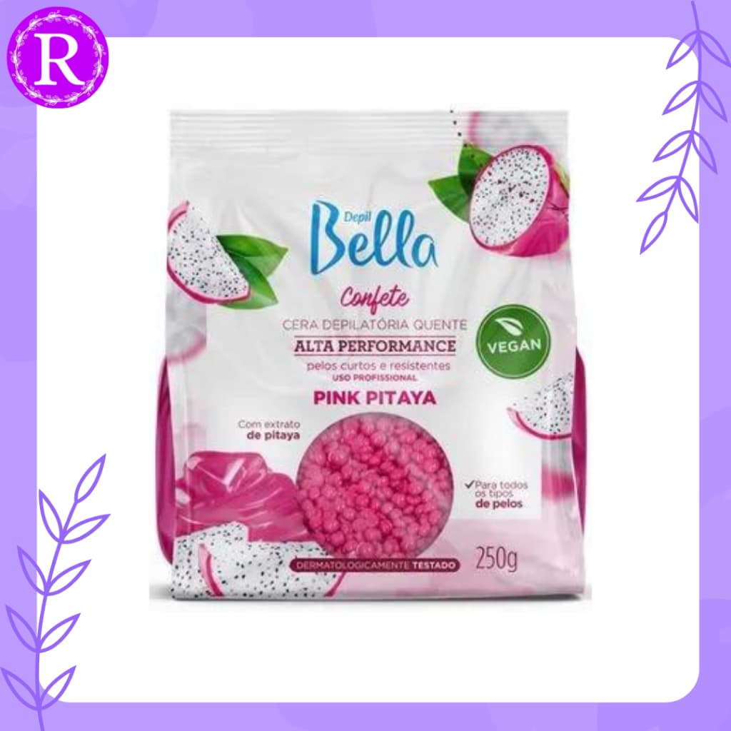 CERA DEPILATÓRIA CONFETE ALTA PERFOMANCE PINK PITAYA DEPIL BELLA 250g